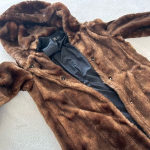 Zara Fashion Fur Coat with hoodie